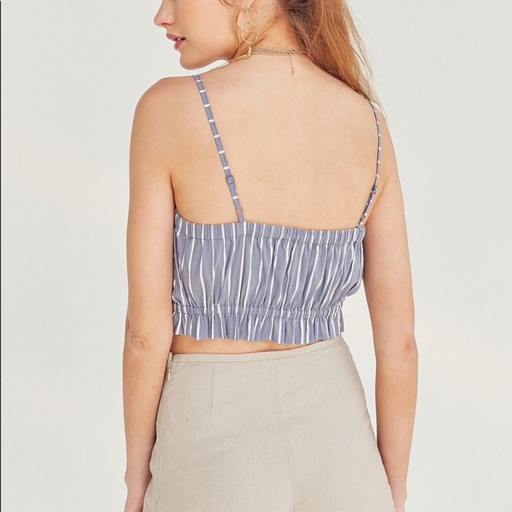 Kimchi Blue Elaina Ruffle Cropped Tank Top